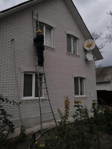 Утепление стен жилого дома пеноизолом